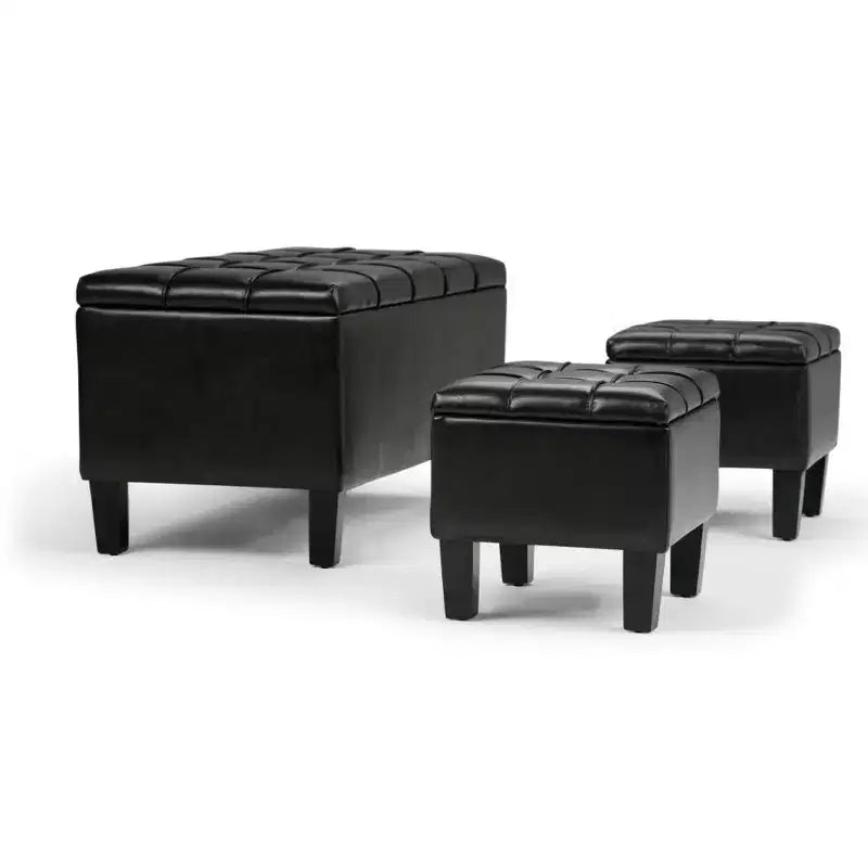 3 pz 44 Pouf contenitore Lancaster - Wyndenhall