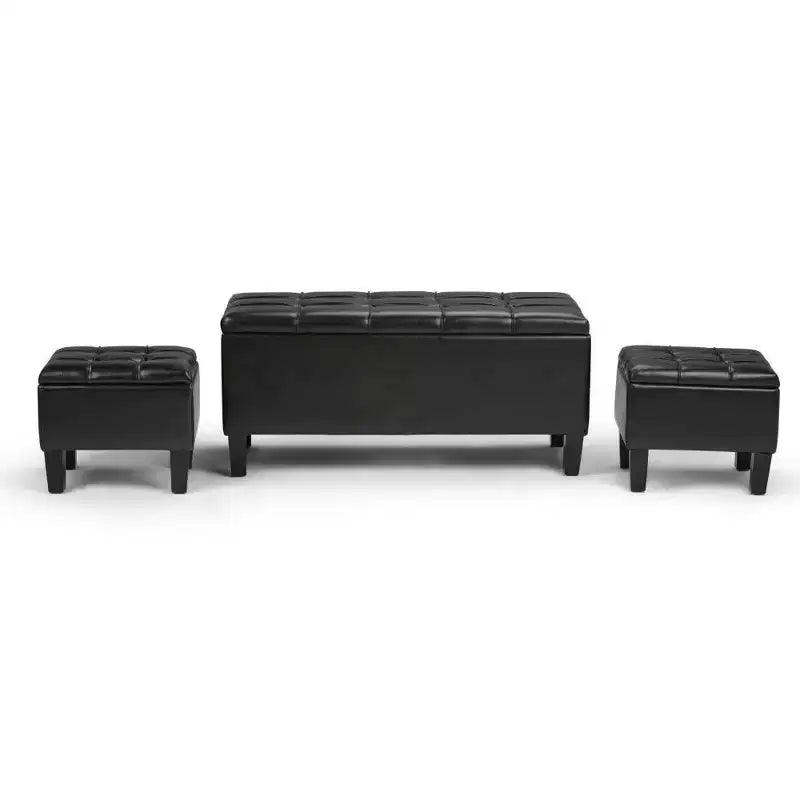 3 pz 44 Pouf contenitore Lancaster - Wyndenhall