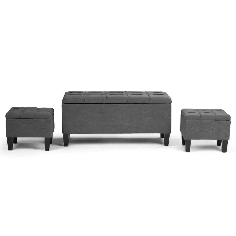 3 pz 44 Pouf contenitore Lancaster - Wyndenhall