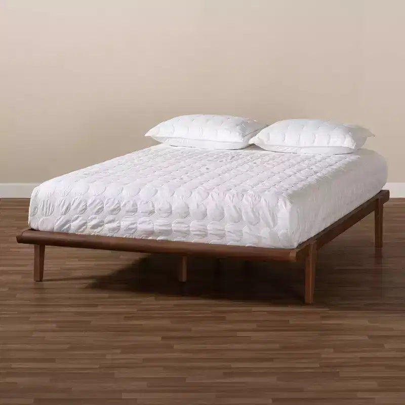 Struttura letto a piattaforma in legno rifinito Kaia - Baxton Studio