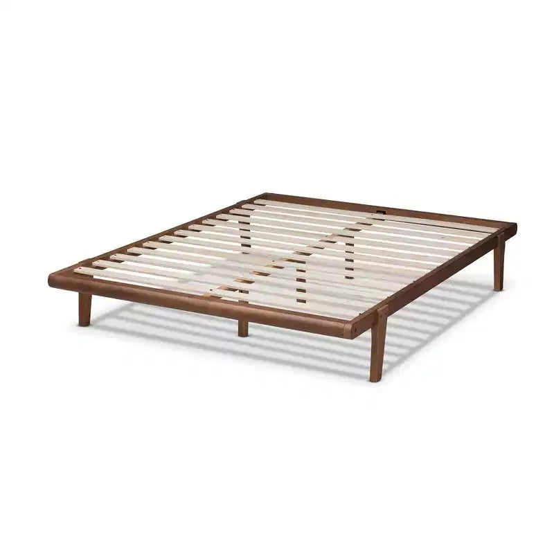 Struttura letto a piattaforma in legno rifinito Kaia - Baxton Studio