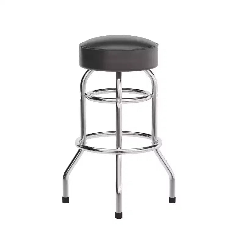 Sgabello da bar Flash Furniture Double Ring cromato