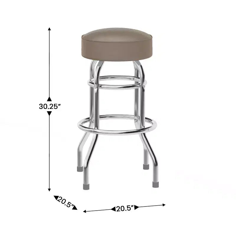 Sgabello da bar Flash Furniture Double Ring cromato
