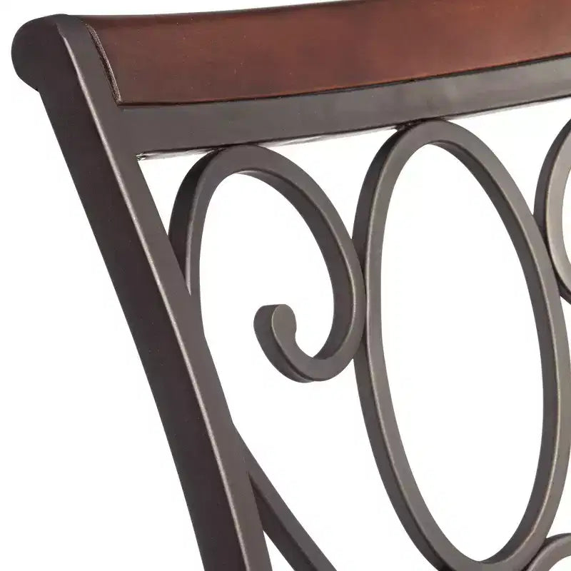 Sgabello da bar girevole Kensington Hill Trevi in bronzo, marrone, alto 67 cm, con cuscino tradizionale in similpelle, schienale e poggiapiedi, per bancone cucina