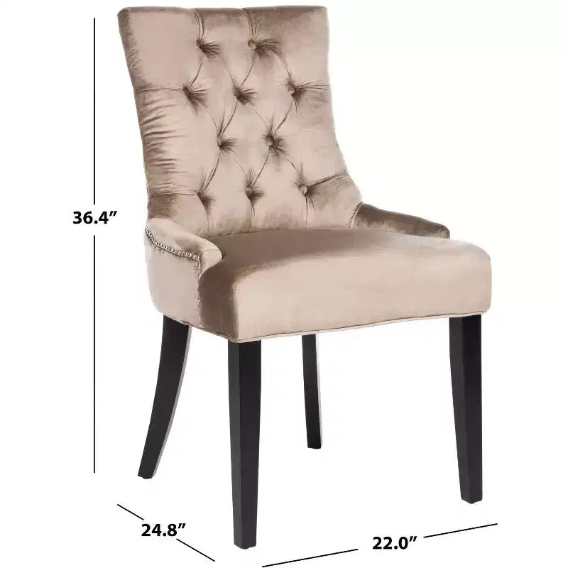 Abby 19 H Sedia da pranzo capitonné con borchie (set di 2) - MCR4701 - Safavieh Couture