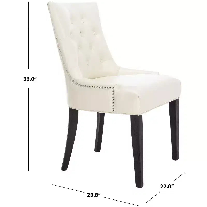 Abby 19 H Sedia da pranzo capitonné con borchie (set di 2) - MCR4701 - Safavieh Couture