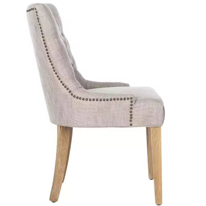 Abby 19 H Sedia da pranzo capitonné con borchie (set di 2) - MCR4701 - Safavieh Couture