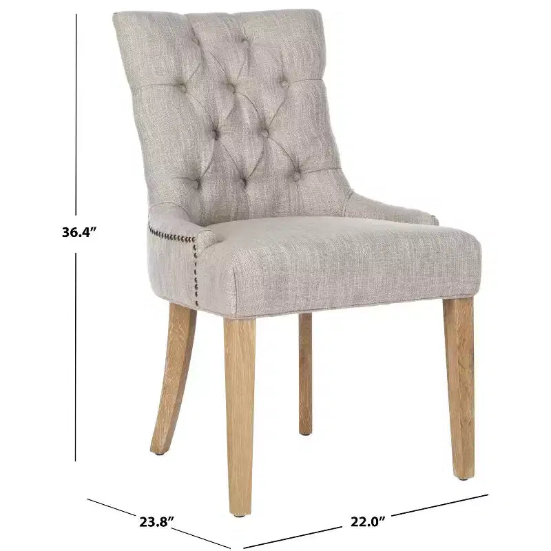 Abby 19 H Sedia da pranzo capitonné con borchie (set di 2) - MCR4701 - Safavieh Couture