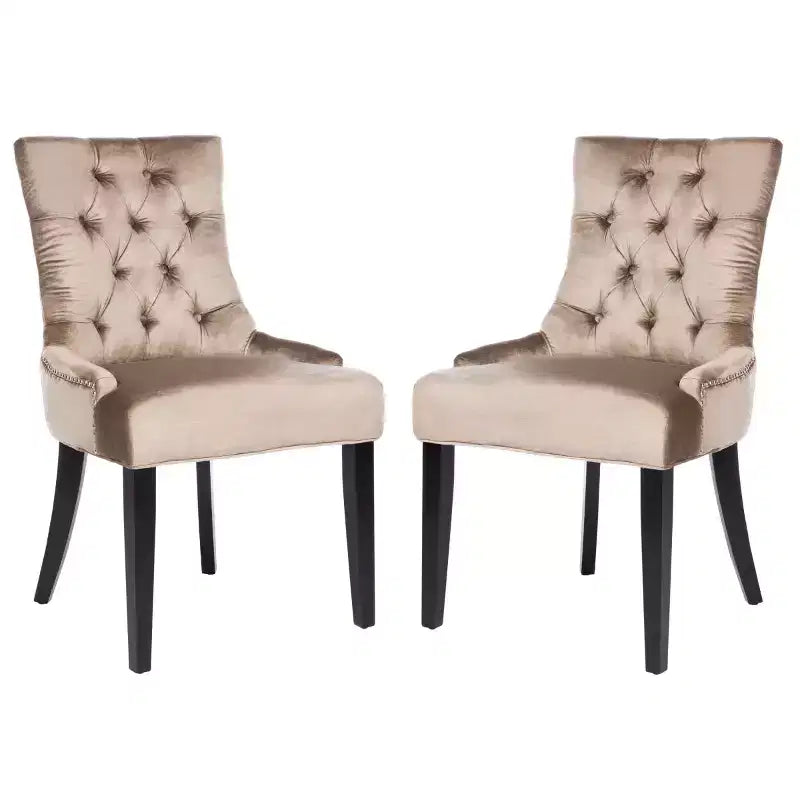 Abby 19 H Sedia da pranzo capitonné con borchie (set di 2) - MCR4701 - Safavieh Couture