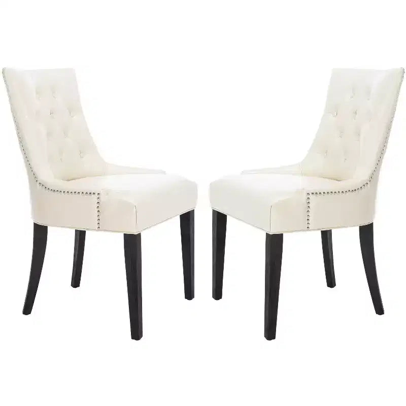 Abby 19 H Sedia da pranzo capitonné con borchie (set di 2) - MCR4701 - Safavieh Couture
