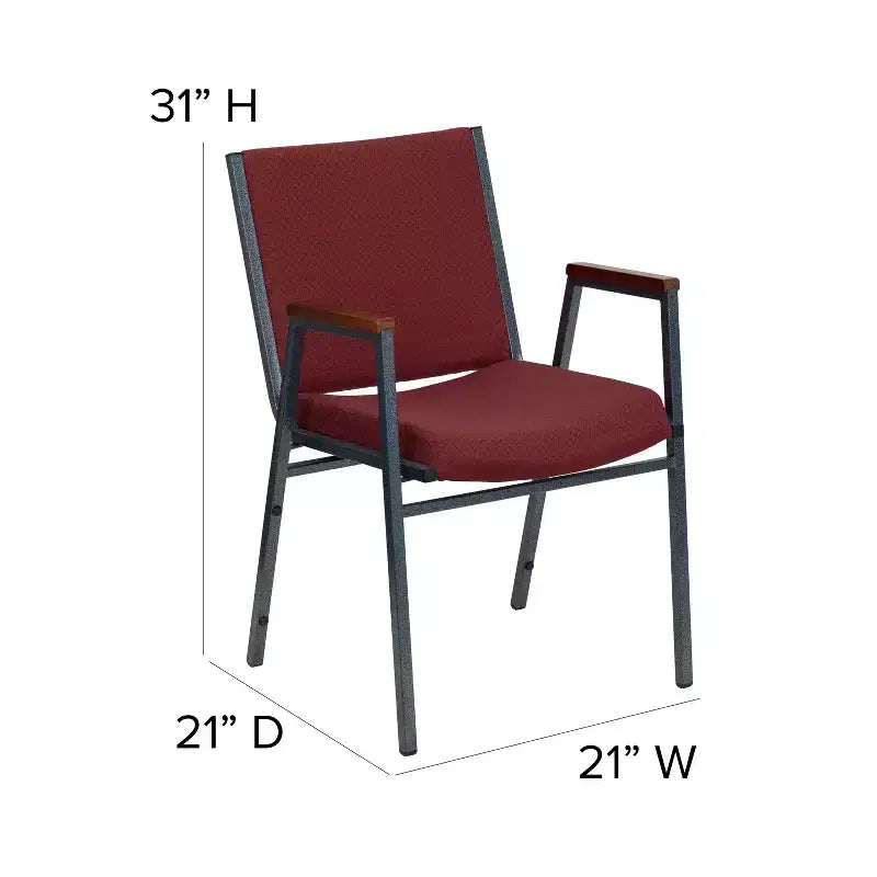 Sedia impilabile impilabile Flash Furniture serie HERCULES per impieghi gravosi con braccioli