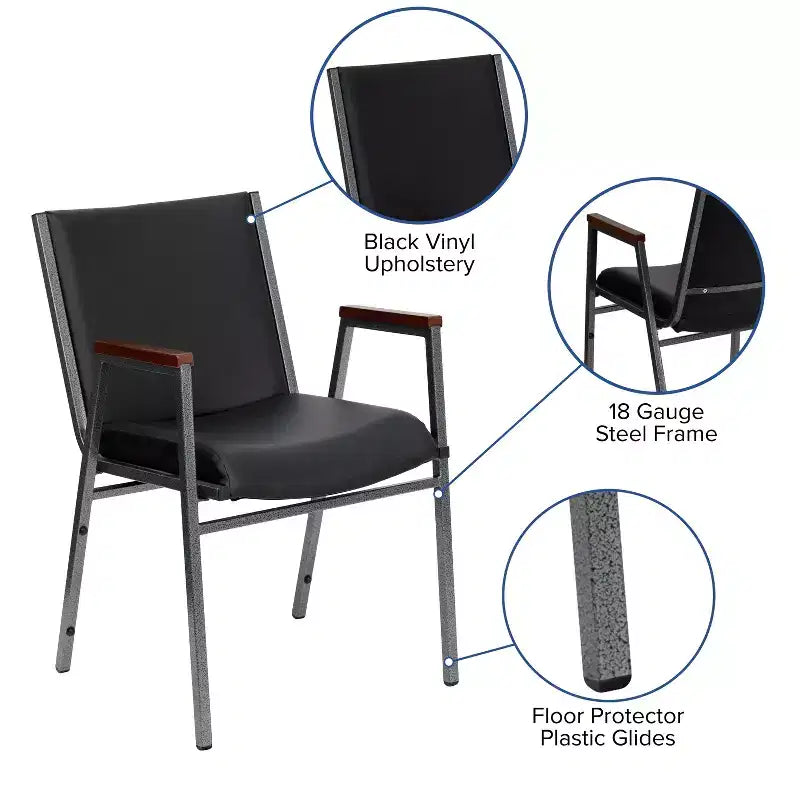 Sedia impilabile impilabile Flash Furniture serie HERCULES per impieghi gravosi con braccioli
