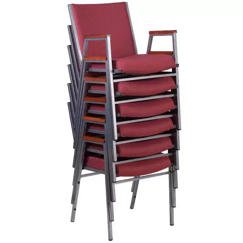Sedia impilabile impilabile Flash Furniture serie HERCULES per impieghi gravosi con braccioli