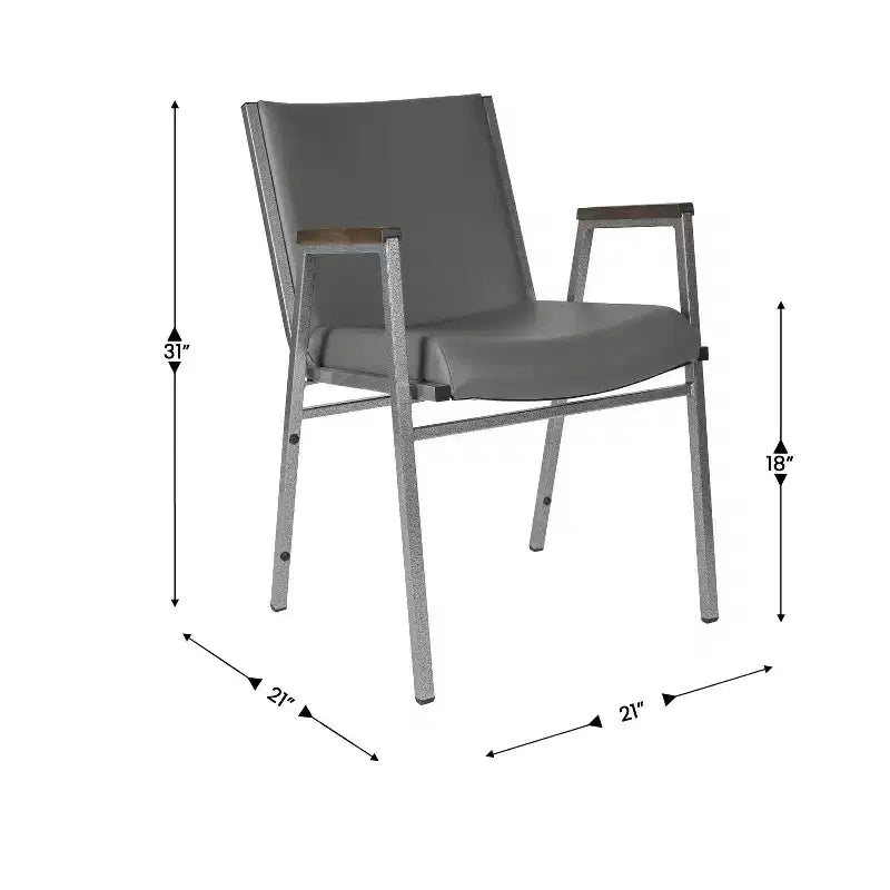 Sedia impilabile impilabile Flash Furniture serie HERCULES per impieghi gravosi con braccioli