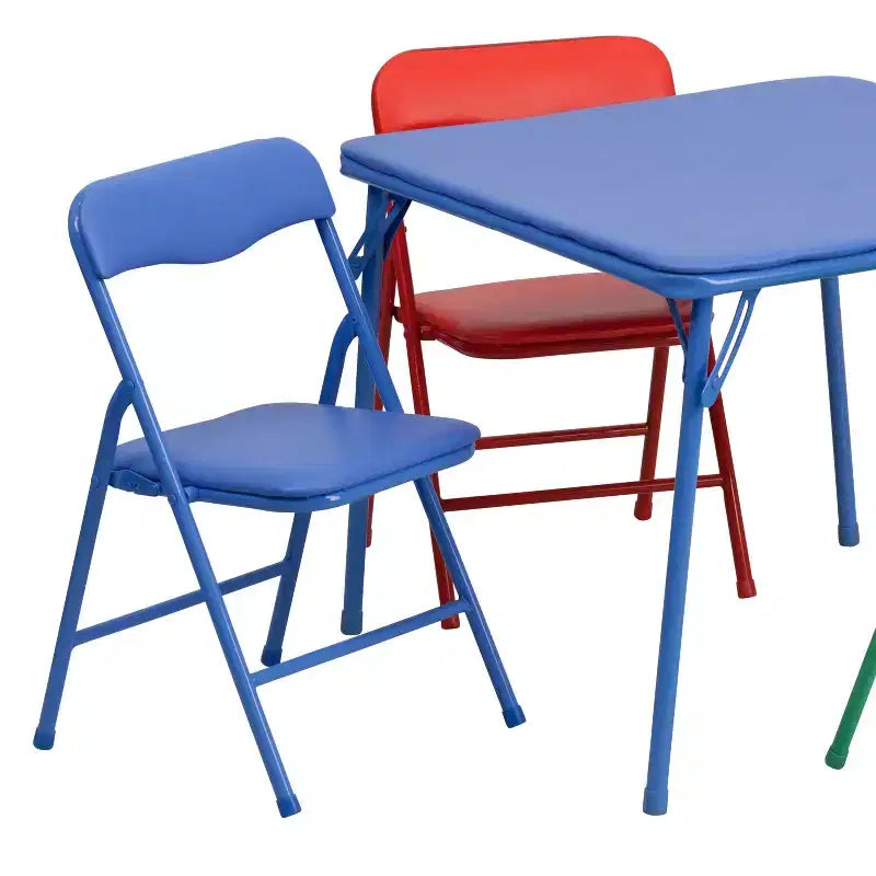 Set da 5 pezzi di tavolo e sedie pieghevoli Emma and Oliver per bambini - Set da tavolo per attività per bambini
