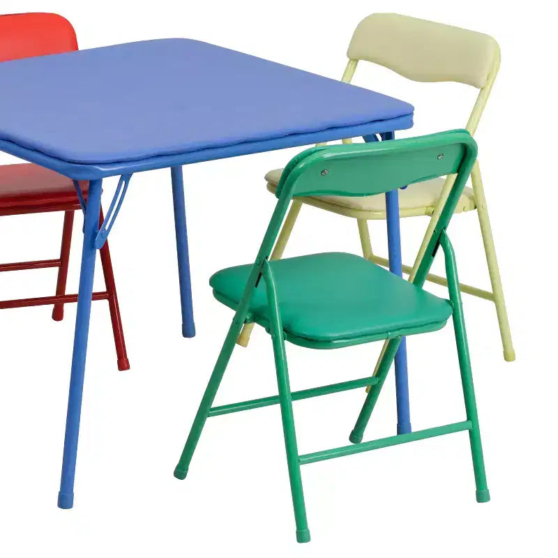 Set da 5 pezzi di tavolo e sedie pieghevoli Emma and Oliver per bambini - Set da tavolo per attività per bambini