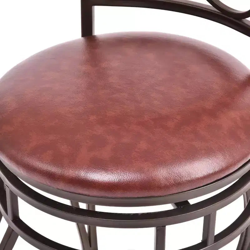 Set di 2 sgabelli da bar vintage Costway, seduta girevole imbottita, 76 cm, per bistrò, sala da pranzo, cucina, pub, con schienale alto
