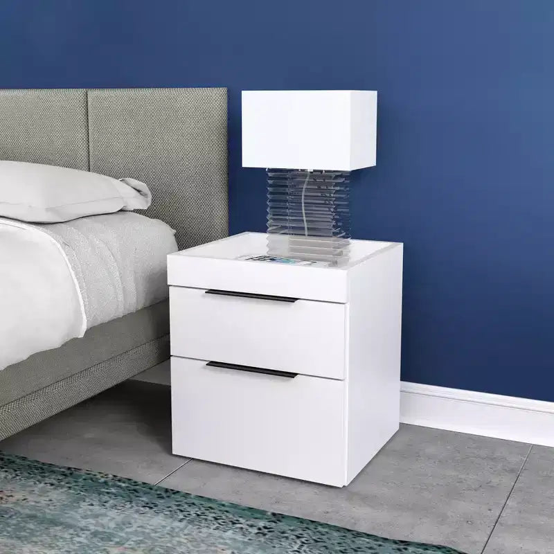 Comodino moderno Carter a due cassetti - Eco Dream