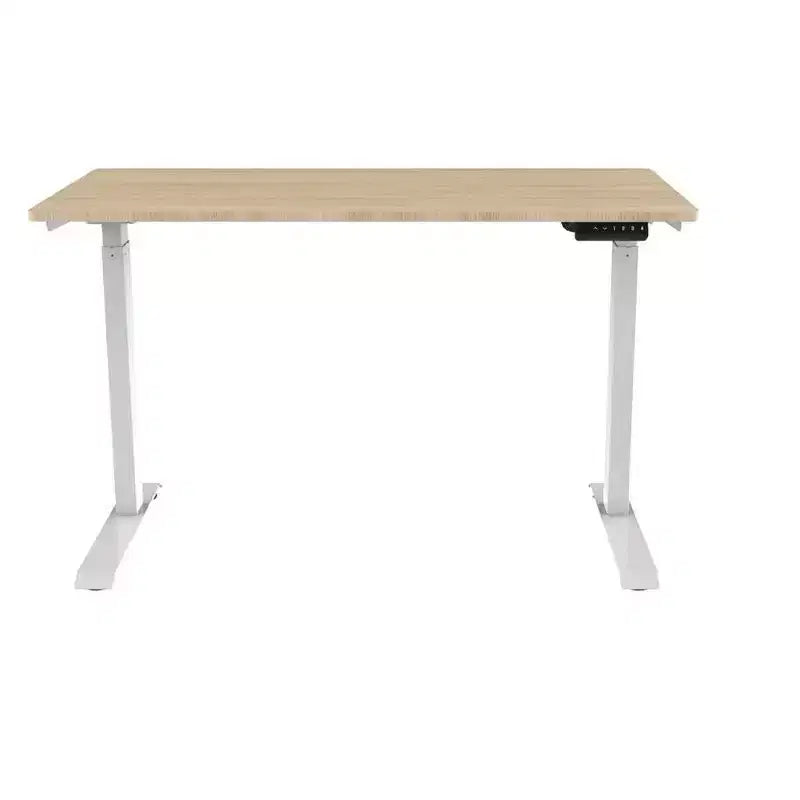 Scrivania Monoprice Workstream con motore singolo regolabile in altezza e piano da 122 cm, colore bianco - Postazione di lavoro per laptop