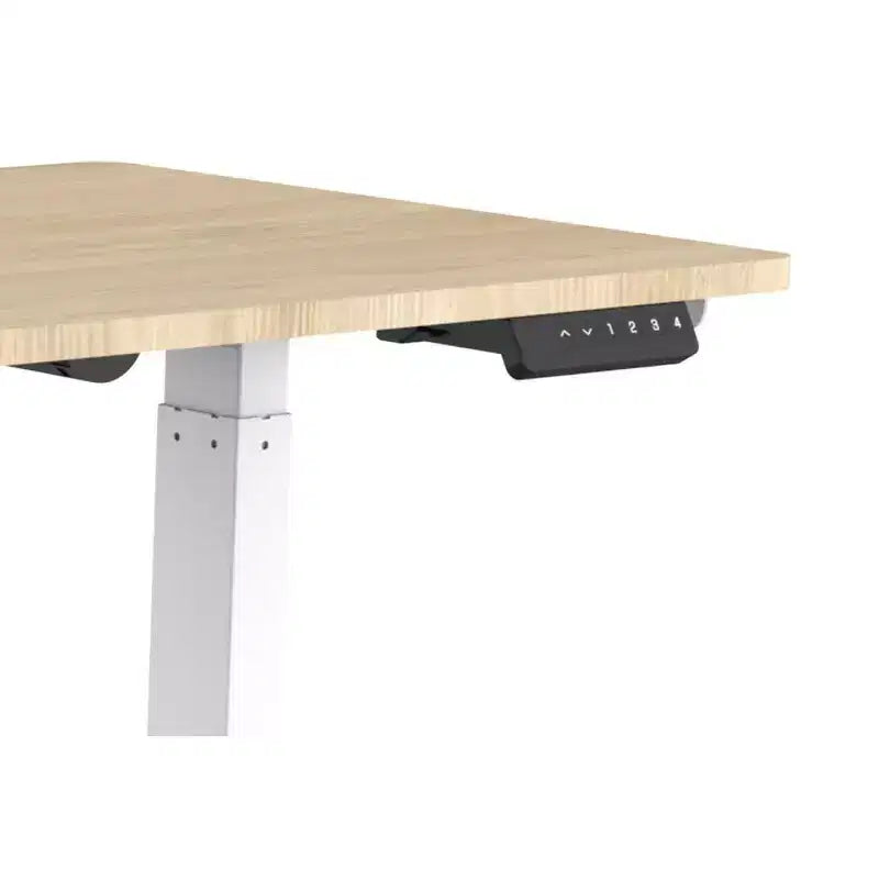 Scrivania Monoprice Workstream con motore singolo regolabile in altezza e piano da 122 cm, colore bianco - Postazione di lavoro per laptop