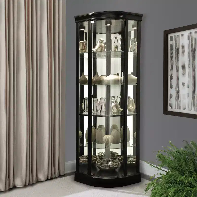 Howard Miller Marlowe Ii Curio Cabinet 680627 Raso Nero