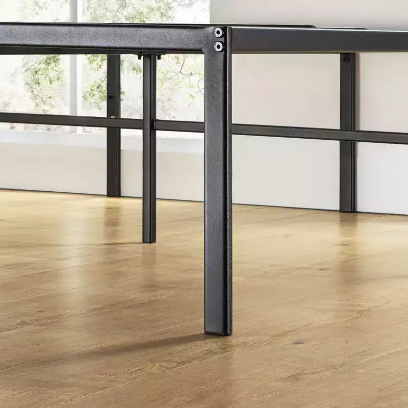 18 Classic Metal Platform Bed Frame Nero - Mellow