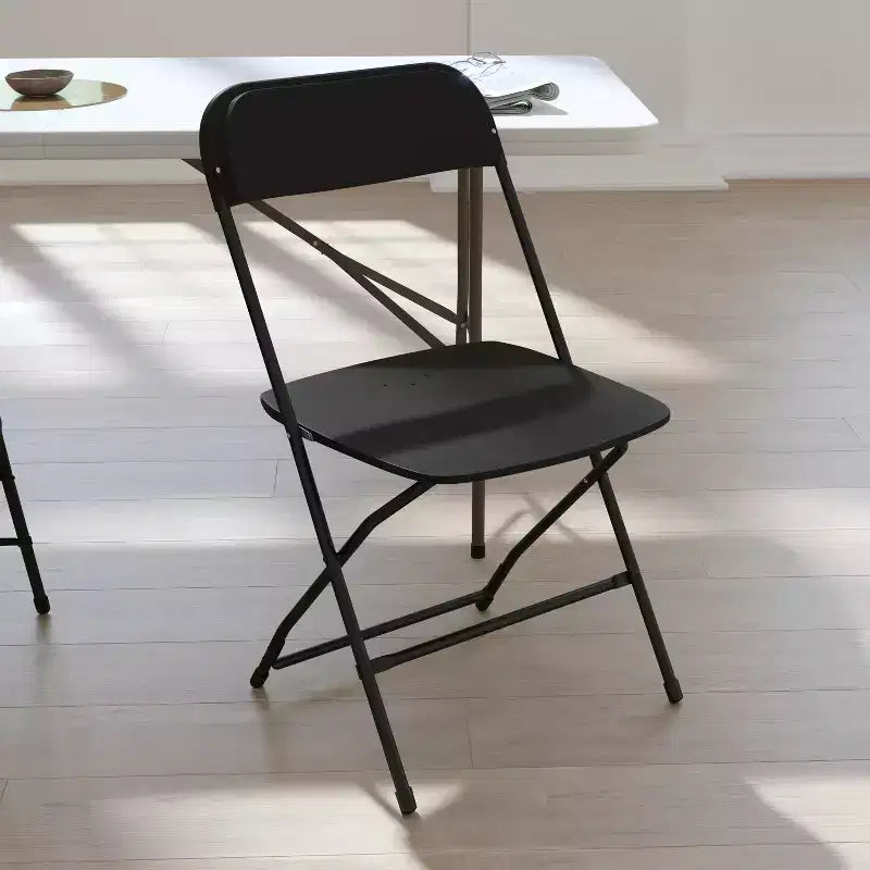Flash Furniture Hercules Big and Tall Commercial Folding Chair - Sedia Pieghevole Commerciale Extra Large Capacità 295 kg - Plastica Resistente - Confezione da 4