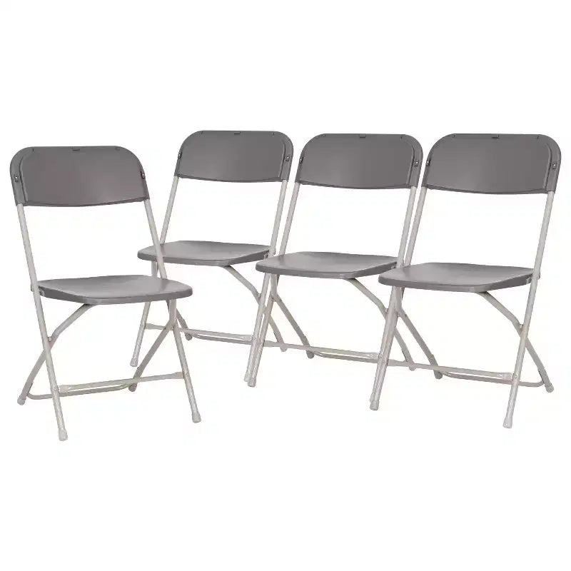 Flash Furniture Hercules Big and Tall Commercial Folding Chair - Sedia Pieghevole Commerciale Extra Large Capacità 295 kg - Plastica Resistente - Confezione da 4