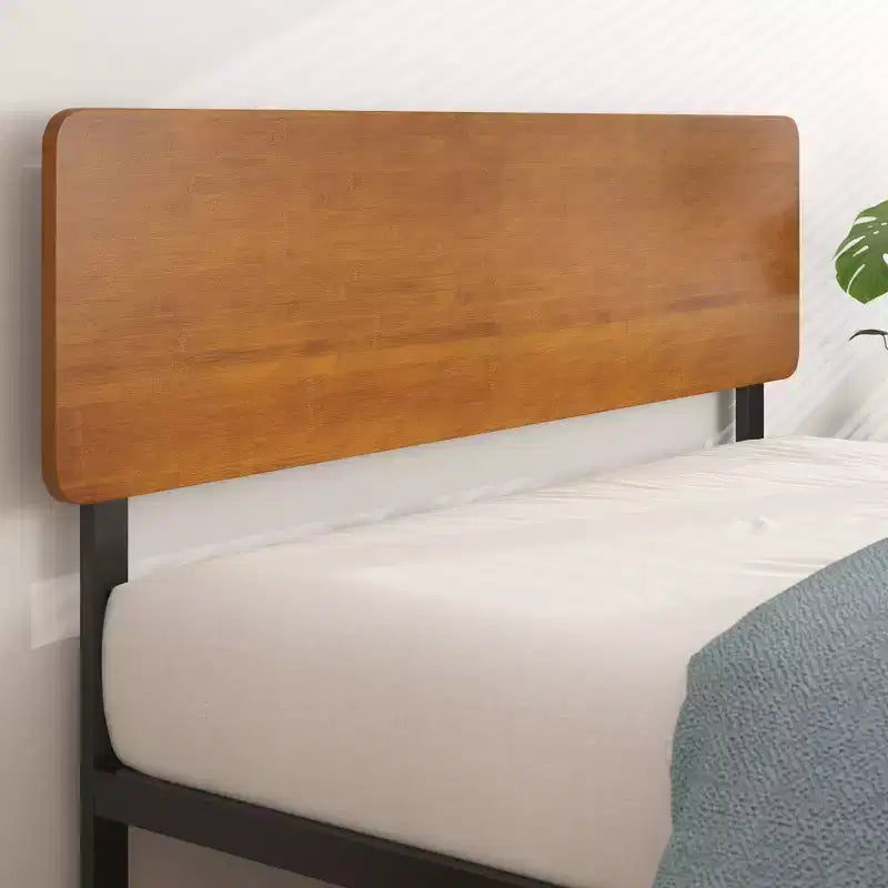 Struttura letto a piattaforma in metallo Olivia Marrone - ZINUS