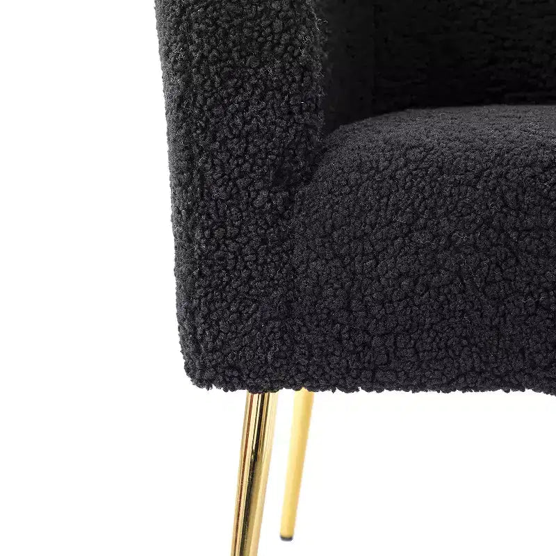Poltrona singola in legno imbottita in poliestere Vicenza con gambe in metallo per camera da letto e soggiorno | Karat Home