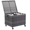 BIRDROCK HOME Rolling File Box - Storage Cabinet with Wheels - File Organizers Boxes- Home Office (Grey)