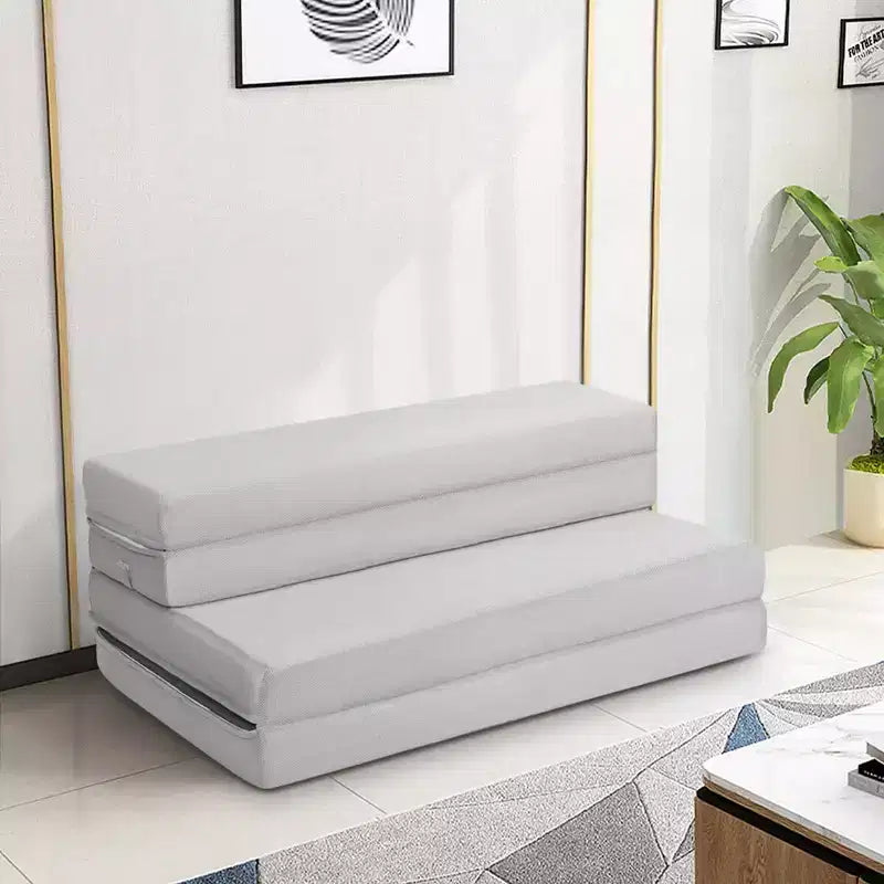 Costway Materasso Pieghevole in Schiuma 4 Twin XL, Divano Letto per Ospiti, Tappetino da Terra con Maniglie per il Trasporto