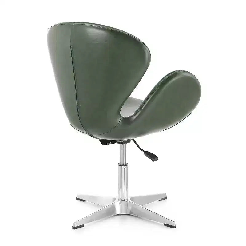 Set di 2 sedie girevoli regolabili in similpelle color lampone - Manhattan Comfort