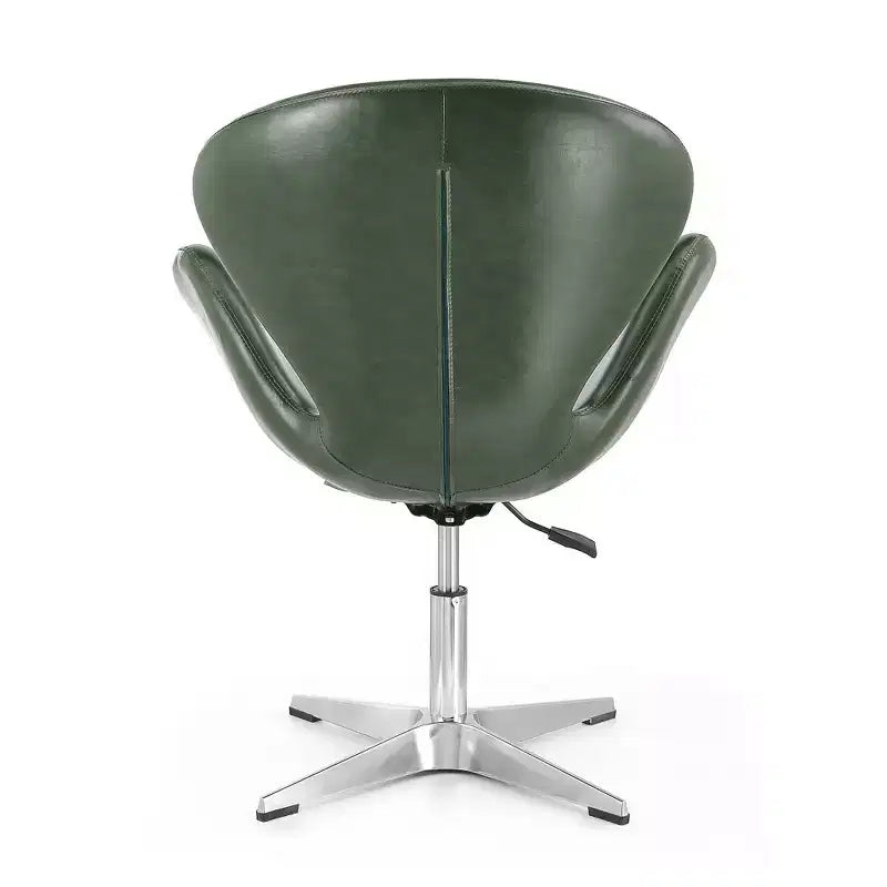 Set di 2 sedie girevoli regolabili in similpelle color lampone - Manhattan Comfort