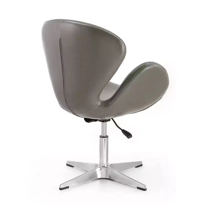 Set di 2 sedie girevoli regolabili in similpelle color lampone - Manhattan Comfort