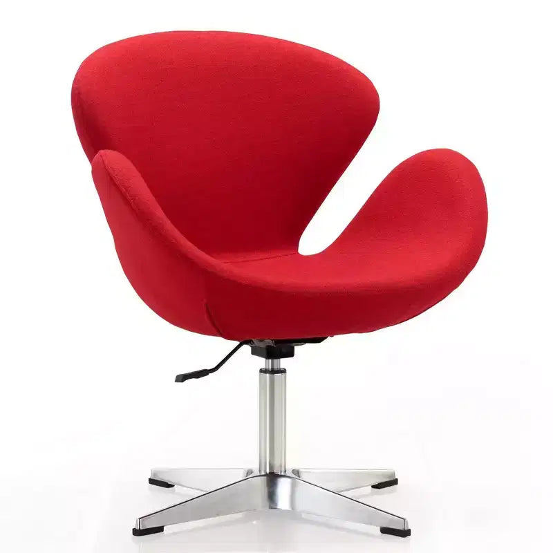 Set di 2 sedie girevoli regolabili in similpelle color lampone - Manhattan Comfort