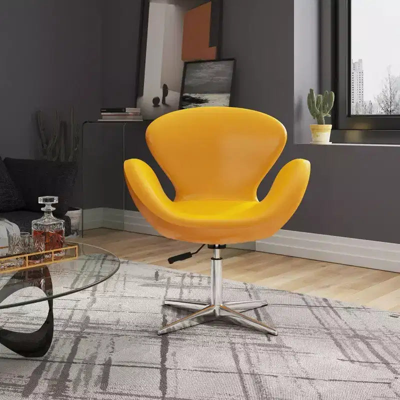Set di 2 sedie girevoli regolabili in similpelle color lampone - Manhattan Comfort