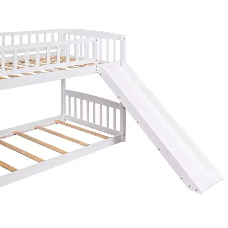 Letto a castello ModernLuxe con scaletta e due cassetti (due letti singoli)