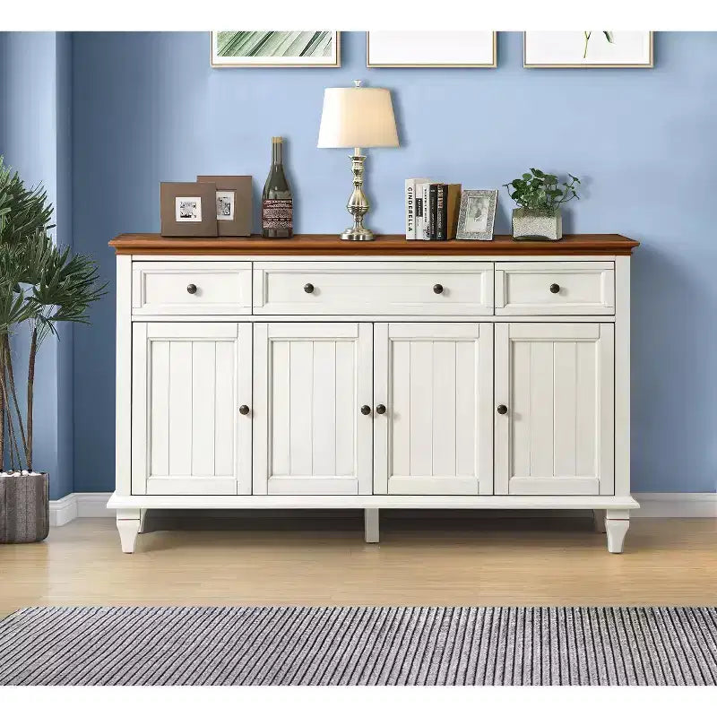 Madia tradizionale Rick 58 a 3 cassetti con gambe in legno massello| KARAT HOME