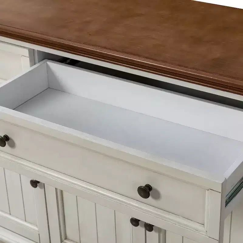 Madia tradizionale Rick 58 a 3 cassetti con gambe in legno massello| KARAT HOME