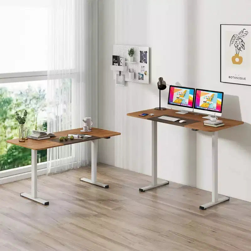 Scrivania elettrica regolabile in altezza Costway, postazione di lavoro per computer da seduti a in piedi per ufficio domestico
