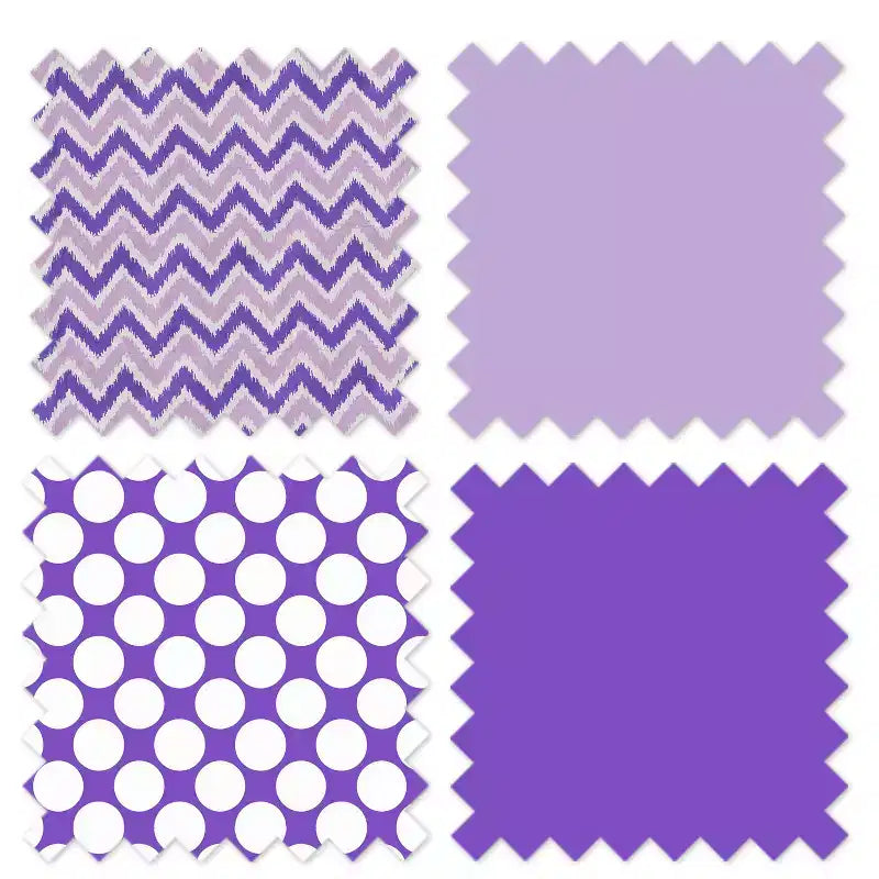 Bacati - Cesto portabiancheria MixNMatch viola con struttura in legno