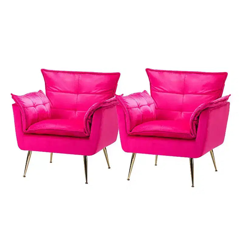 Set di 2 Poltrone Moderne in Velluto Jonat con Gambe in Metallo per Camera da Letto e Soggiorno | ART OF LIVING DESIGNS
