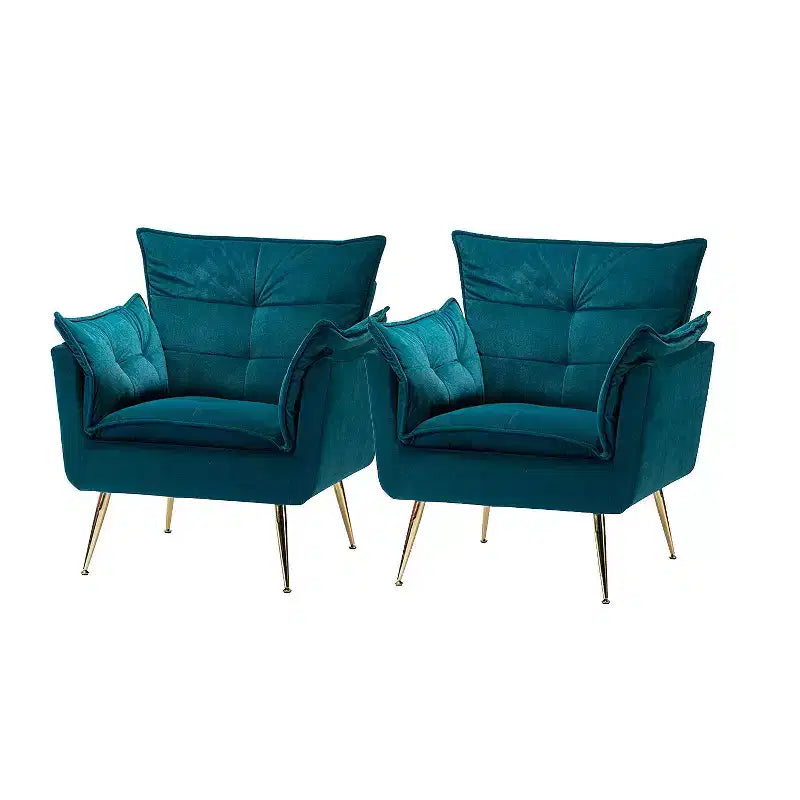 Set di 2 Poltrone Moderne in Velluto Jonat con Gambe in Metallo per Camera da Letto e Soggiorno | ART OF LIVING DESIGNS