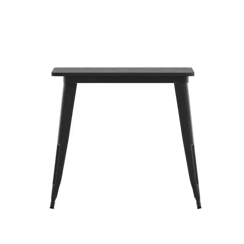 Flash Furniture Declan tavolo da pranzo commerciale per interni/esterni, piano quadrato da 31,5" in poliresina per tutte le stagioni con base in acciaio
