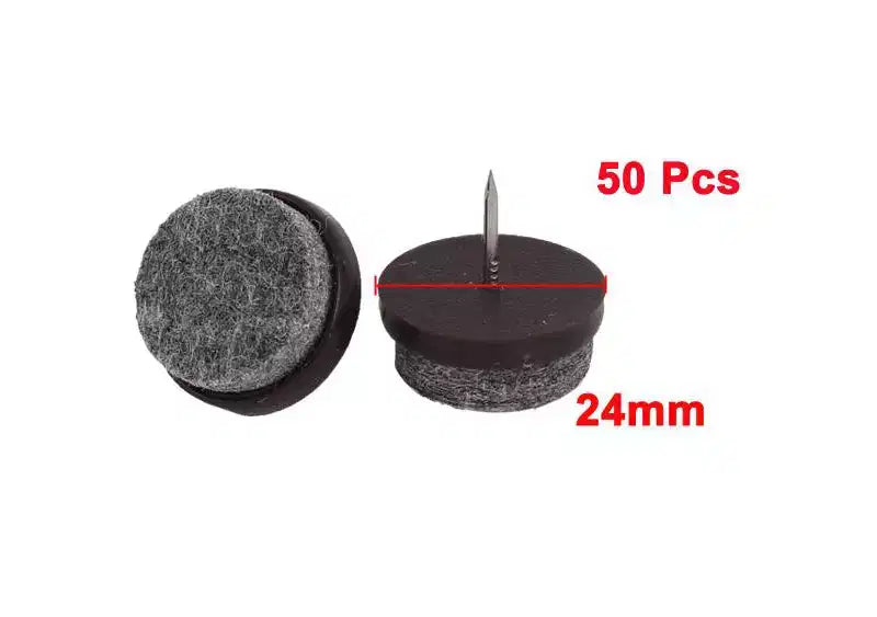 Unique Bargains Pattini Sottosedia Protezione per Pavimento in Feltro Marrone 0,9 x 0,94 50 Pezzi