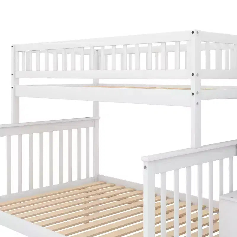 Letto a castello a una piazza e mezza con scaletta e vano portaoggetti - ModernLuxe