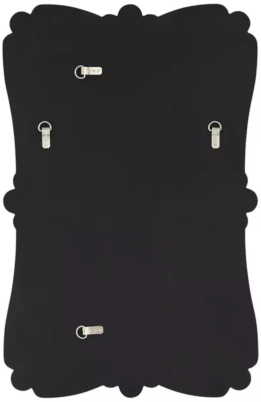 Specchio da parete decorativo rettangolare Fabrina di Possini Euro Design, moderno con bordo smussato, cornice a specchio in vetro a forma di fiore, 66 cm di larghezza per bagno o camera da letto