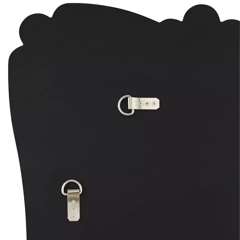Specchio da parete decorativo rettangolare Fabrina di Possini Euro Design, moderno con bordo smussato, cornice a specchio in vetro a forma di fiore, 66 cm di larghezza per bagno o camera da letto