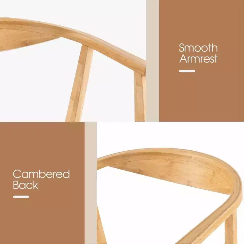 Costway Sedia Accent in Bambù Poltrona Moderna in Bambù Poltrona da Salotto Imbottita per Soggiorno